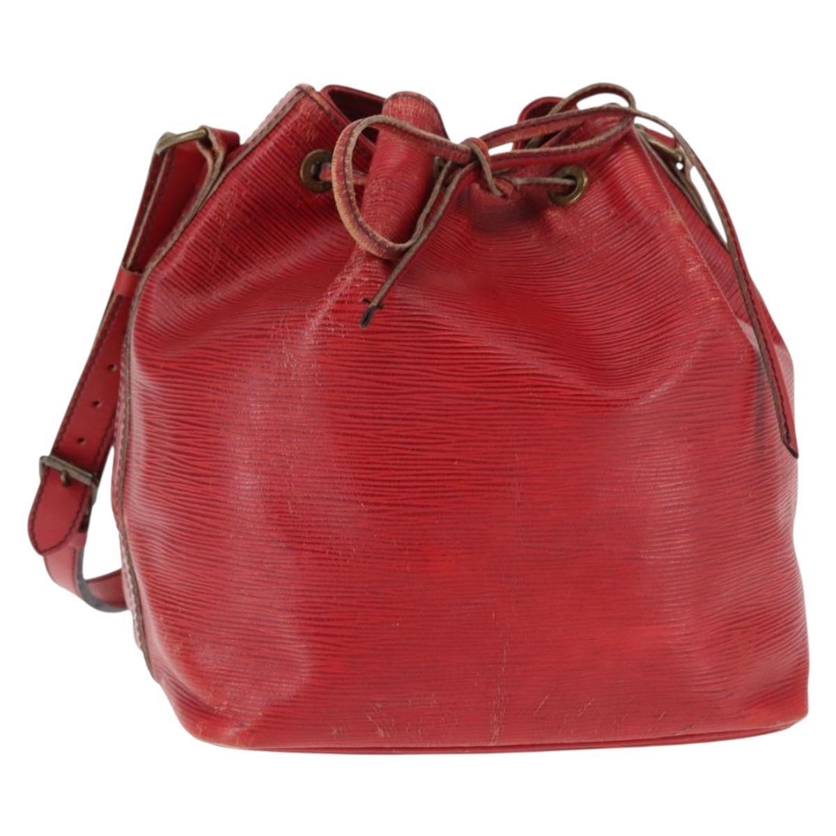 Louis Vuitton Epi Petit Noe Shoulder Bag Red M44107 Lv Auth 146111